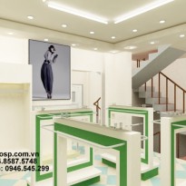 Thiết kế cửa hàng thời trang công sở White Ant